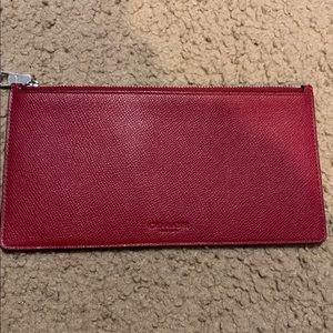 Coach Flat Zippered Pouch